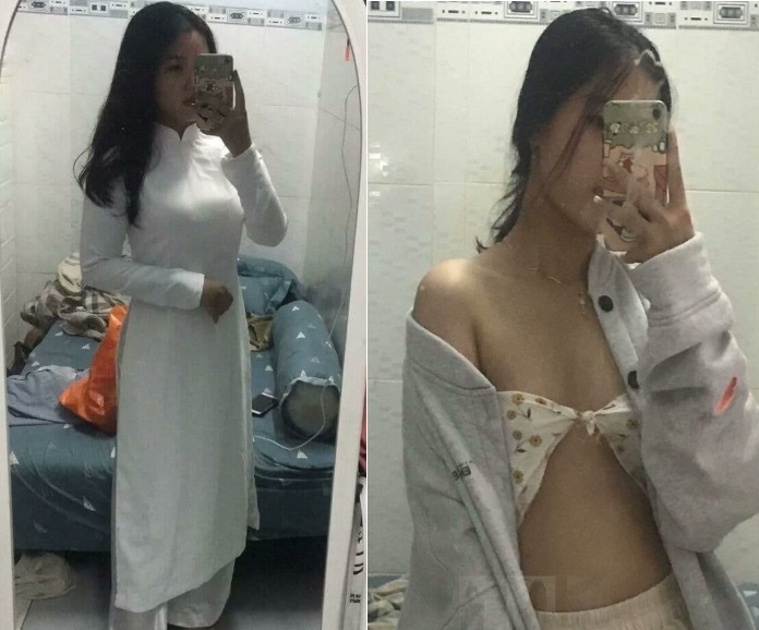 Nữ sinh quỳ gối hớ hênh, ngửa mông mời bạn trai địt mạnh từ phía sau